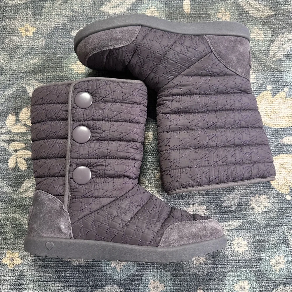 UGG Kids Quilted Purple Boots